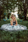 6th Annual Clearance Sale: RETIRED RENTAL: The Asher Gown in GREY WITH a Tutu SEWN IN: Size 12, fits 8-14 +