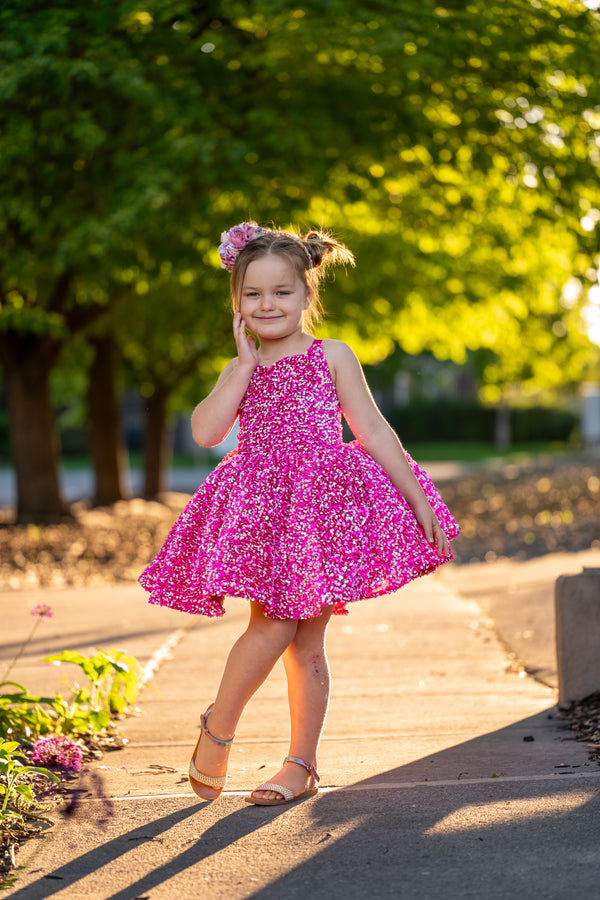 READY to SHIP: "City Lights” in Velvet Sequins: Size 6, fits 4-8 +