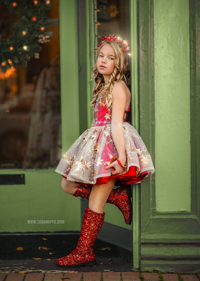 PRE-ORDER: The 'North Star' Gown in Red: Pay half now, half before it ships!!