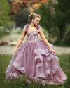 RESERVED for Little Dreamers INSIDERS: Traveling Rental Dress: The "Brigitta" Gown in Mauve: Size 12, fits sizes 8-petite 16