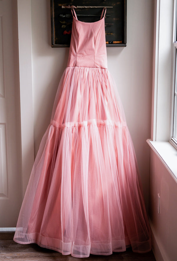 RETIRED RENTAL CLEARANCE SALE: The Momma Gown in Soft Rose: Size 16, fits youth 10-Adult XL