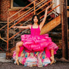 RESERVED for Little Dreamers INSIDERS: Traveling Rental Dress: The "Hot Pink Glam": Size 10, fits sizes 7-12
