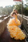 RESERVED for Little Dreamers INSIDERS: Traveling Rental Dress: "Sunny" High/Low: Size 10, fits sizes 7-12