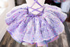 RESERVED for Little Dreamers INSIDERS: Traveling Rental Dress: "Lavender RAINBOW Polka Dot": REVERSIBLE: Size 6, fits 4-8