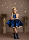 ONLY TWO LEFT!!! READY TO SHIP: Champagne Stars Over Navy: R E V E R S I B L E