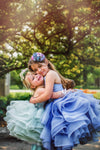 6th Annual Clearance Sale: RETIRED RENTAL: The "Wendy Darling" Gown in MIDI LENGTH: Size 10, fits sizes 7-12