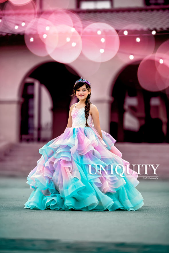 RESERVED for Little Dreamers INSIDERS: Traveling Rental Dress: "Mermaid Mara": Size 8, fits sizes 6-10