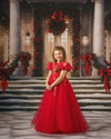 6th Annual Clearance Sale:BRAND NEW: The Clara Gown in Red and Gold
