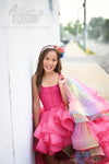 RESERVED for Little Dreamers INSIDERS: Traveling Rental Dress: The "Hot Pink Glam": Size 10, fits sizes 7-12