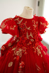 6th Annual Clearance Sale:BRAND NEW: The Clara Gown in Red and Gold