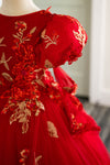 6th Annual Clearance Sale:BRAND NEW: The Clara Gown in Red and Gold