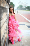 RESERVED for Little Dreamers INSIDERS: Traveling Rental Dress: The "Hot Pink Glam": Size 10, fits sizes 7-12