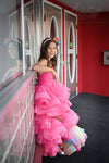 RESERVED for Little Dreamers INSIDERS: Traveling Rental Dress: The "Hot Pink Glam": Size 10, fits sizes 7-12