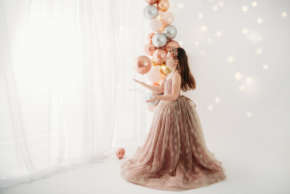 RESERVED for Little Dreamers INSIDERS: Traveling Rental Dress: Rosy Mauve: Size 8, fits 6-10