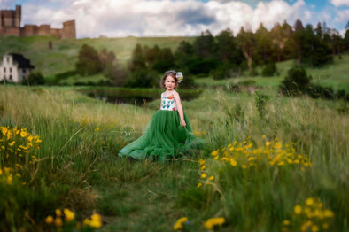 RESERVED for Little Dreamers INSIDERS: Traveling Rental Dress: Meadow Gown: Size 6, fits 4-8