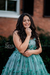 Traveling Rental Dress: The "Silver Sage" Gown: Size 16, fits youth 10-Adult M/L (NEW BODICE STYLE!!!)