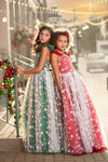 READY TO SHIP: Christmas Star in RED: REMOVABLE Flutter Sleeves INCLUDED
