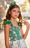READY TO SHIP: Christmas Star in GREEN: REMOVABLE Flutter Sleeves INCLUDED