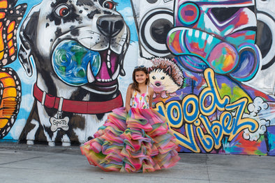 RESERVED for Little Dreamers INSIDERS: Traveling Rental Dress: The "Unicorn Picasso" Gown: Size 7, fits sizes 5-9