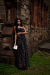 6th Annual Clearance Sale: RETIRED RENTAL: NAVY VELVET SEQUINS: CAMP COUTURE DRESS: Adult Size S-L