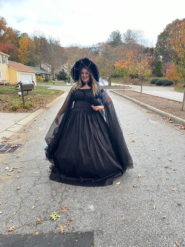 CLEARANCE: The Hadley Gown in Black: SIZE 18, fits up to XXL +
