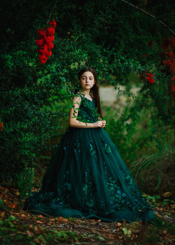 Traveling Rental Dress: The "Evergreen" Gown: Size 12, fits 8-petite 16