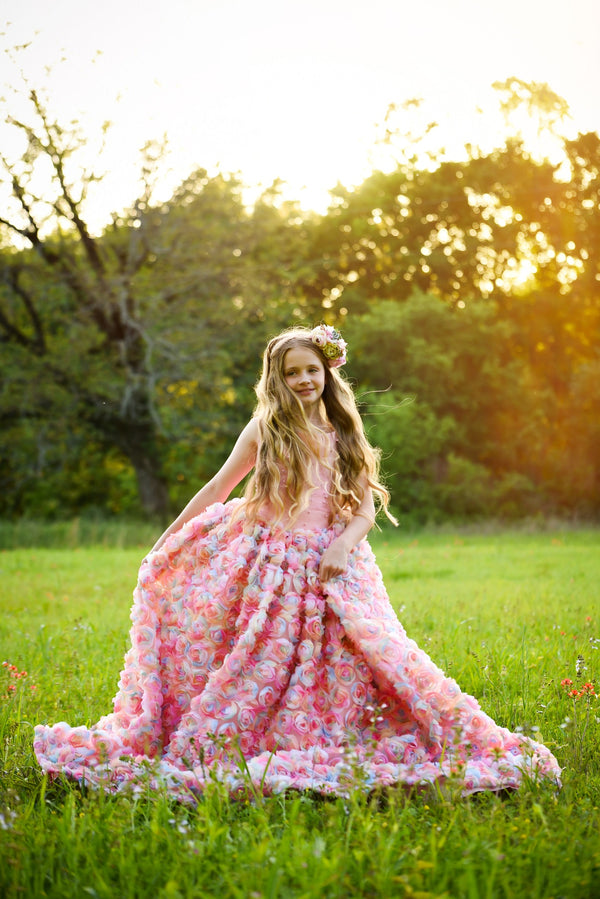 Traveling Rental Dress: The "Carnival Rose: Size 14, fits 10-16 +