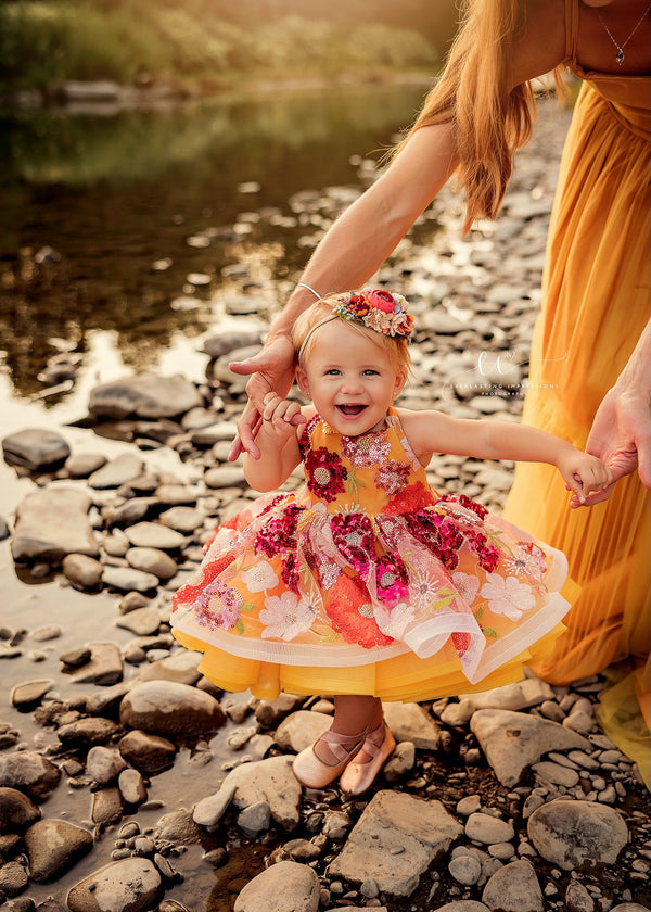 RETIRED RENTAL CLEARANCE SALE: Flowers and Sunshine Itty Bitty (fits 3months-3T)