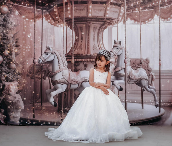 RETIRED RENTAL CLEARANCE SALE: Winter Snowflake Gown: Size 6, fits 4-8 +