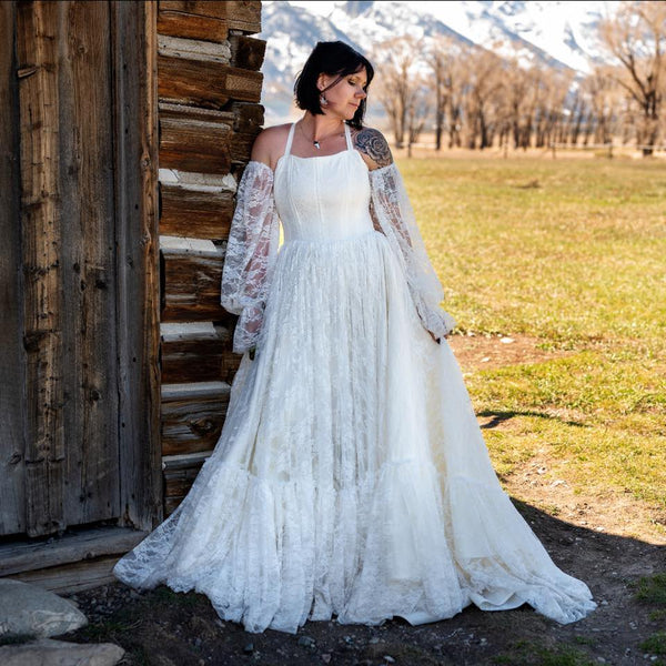 Traveling Rental Dress: The "Dove" Gown in Off-White: size 16, fits youth 10-Adult XL