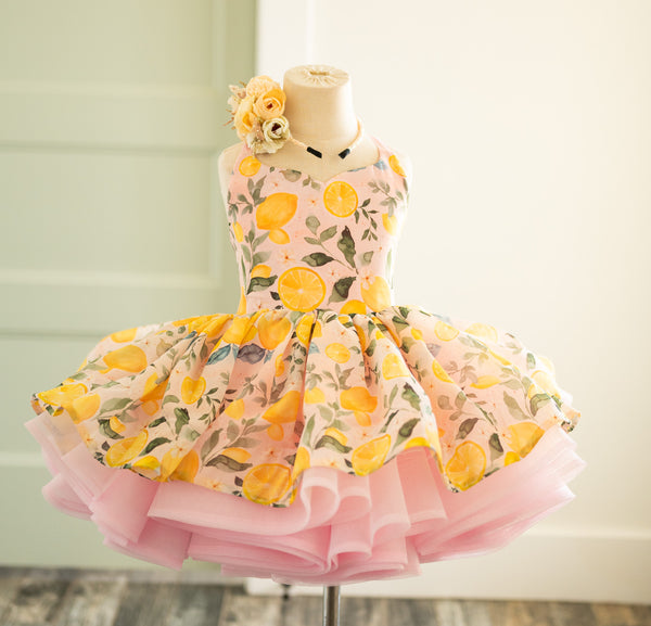 Traveling Rental Dress: Pink Lemonade Shortie: Size 5, fits 3-7