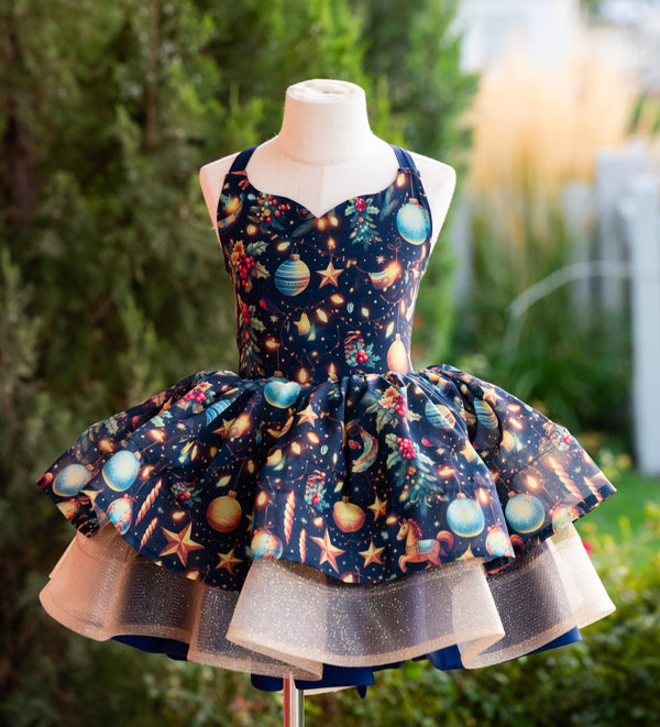 RTS Sale: Size 6, fits 4-8: 'Glitzy Ornaments'
