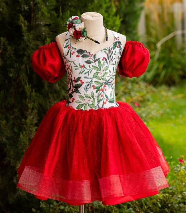 RTS Sale: Size 10, fits 8-12: 'Mistletoe and Holly'