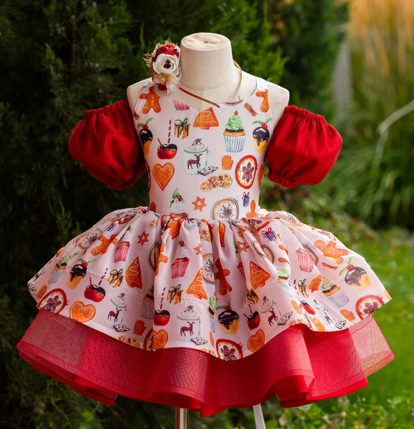 RTS Sale: Size 6, fits 4-8: 'Winter Treats'