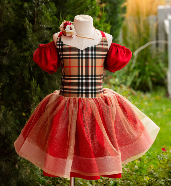 RTS Sale: Size 10, fits 8-12: 'Christmas Carol Plaid'