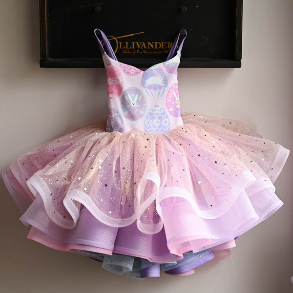 READY to SHIP: Easter Stars: REVERSIBLE: Size 6, fits 4-8 +