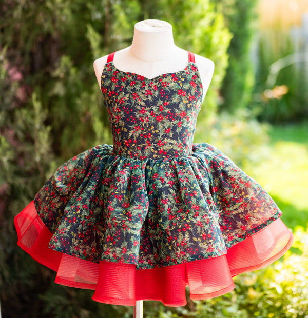 READY to SHIP: The 'Midnight Mistletoe' Shortie: Size 6, fits 4-8