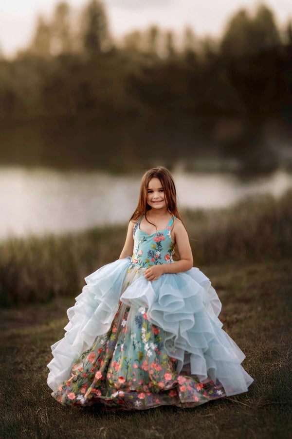 RETIRED RENTAL CLEARANCE SALE: The "Jardin du Luxembourg" Gown: Size 5, fits 3-7