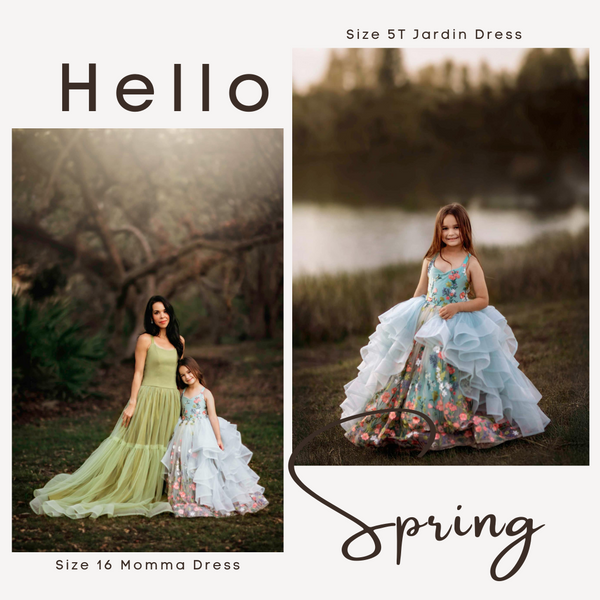 Traveling Rental Dress: The "Jardin du Luxembourg" Gown +Chartreuse Momma Gown
