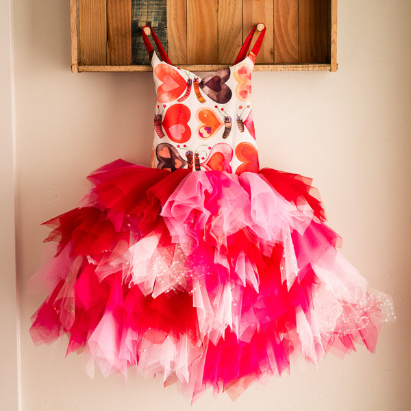 Valentine Boho Fairy Dress #4: Size 6, fits 2-10: READY TO SHIP