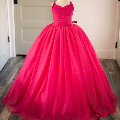READY to SHIP SALE: Hot Pink Leisel: WITH Tutu Sewn in: Size 8, fits 6-10