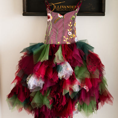 READY to SHIP SALE: Burgundy Bella Boho Fairy Dress: Size 7, fits 5-9 +