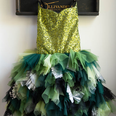 READY to SHIP SALE: SLYTHERIN Boho Fairy Dress: Size 14, fits 10-16 +