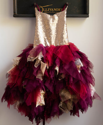 READY to SHIP SALE: GRIFFINDOR Boho Fairy Dress: Size 10, fits 7-12 +