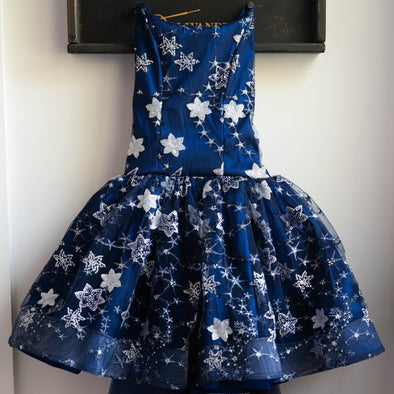READY to SHIP SALE: Silver Stars at Midnight: Size 16, fits youth 10-Adult L