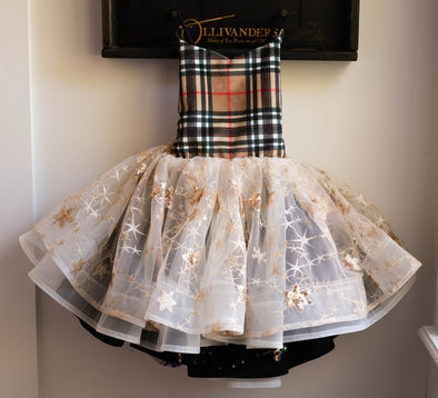 READY to SHIP SALE: Stars, Plaid, and Butterflies: Flip Dress: R E V E R S I B L E: Size 10, fits 8-12 +