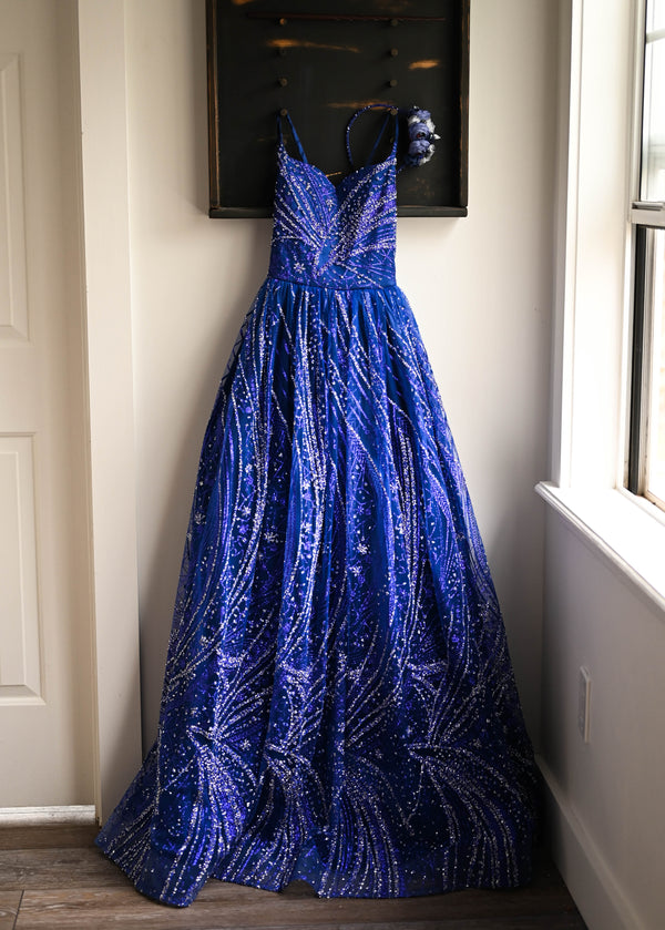 Traveling Rental Dress: Starfall: Size 14, fits 10-16