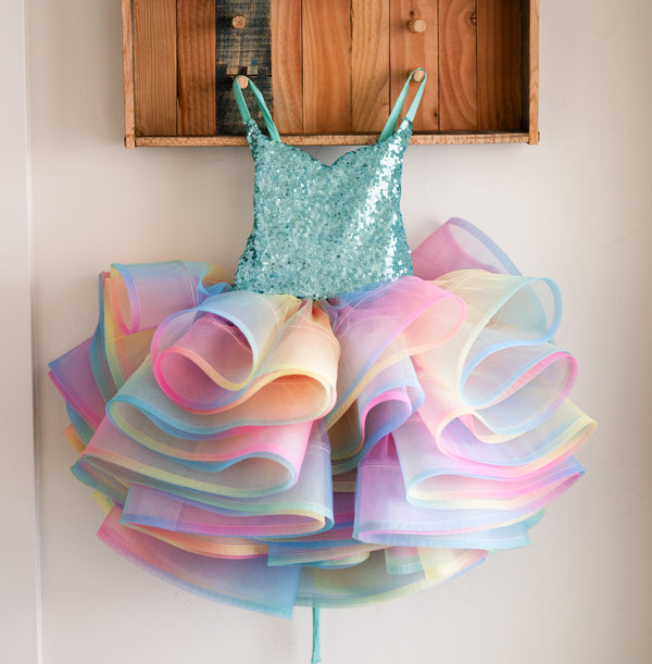 PRE-ORDER: Aqua Sequin Rainbow