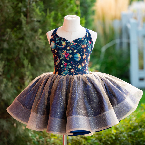 READY to SHIP Sale: Size 6, fits 4-8: 'Glitzy Ornaments'