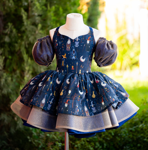RTS Sale: Size 6, fits 4-8: 'Yer a Wizard' Dress